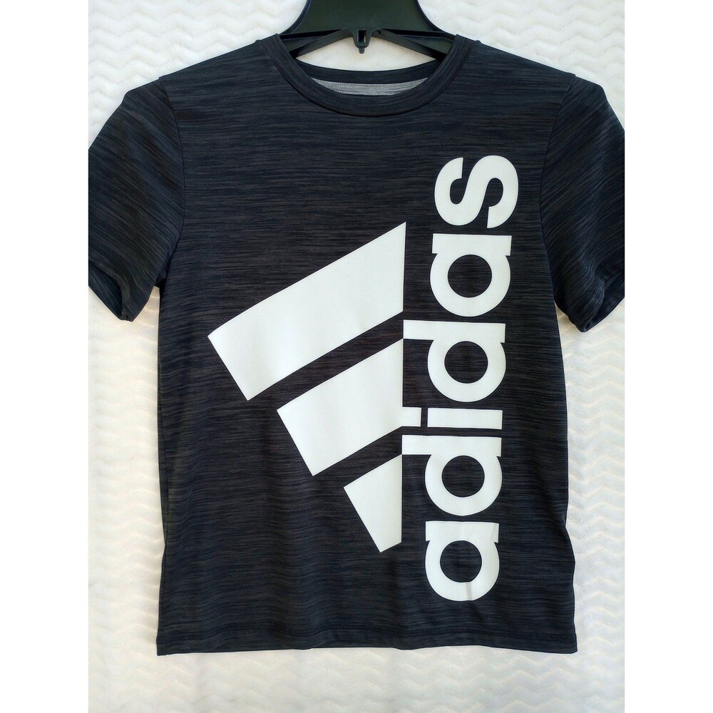 Boy's youth adidas shirt tshirt top small 8 black nwot
